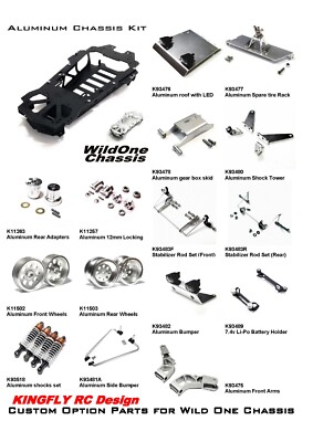 Custom Upgrade-Teile aus Aluminiumlegierung for TAMIYA Wildone/BLOCKHEAD MOTORS 