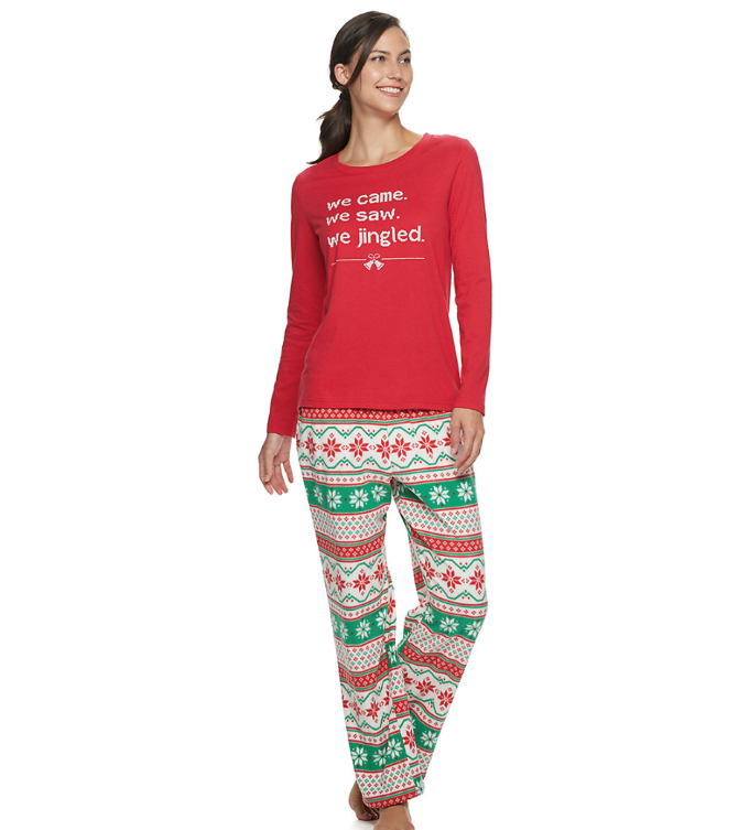 Jammies Multi Pj Long Families Women Red Your 2pc Set Xl Xxl Sleeve Leg For