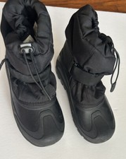 Thermolite Black Youth Snow Boots Size 5 Great Condition