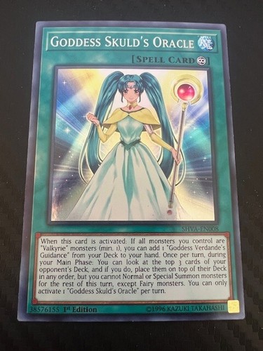 Yugioh Goddess Skuld's Oracle SHVA-EN008 Super Rare 1st Edition NM