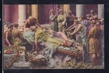 Quo Vadis Postcard? 22 Death of Petronio Mastroianni YA431