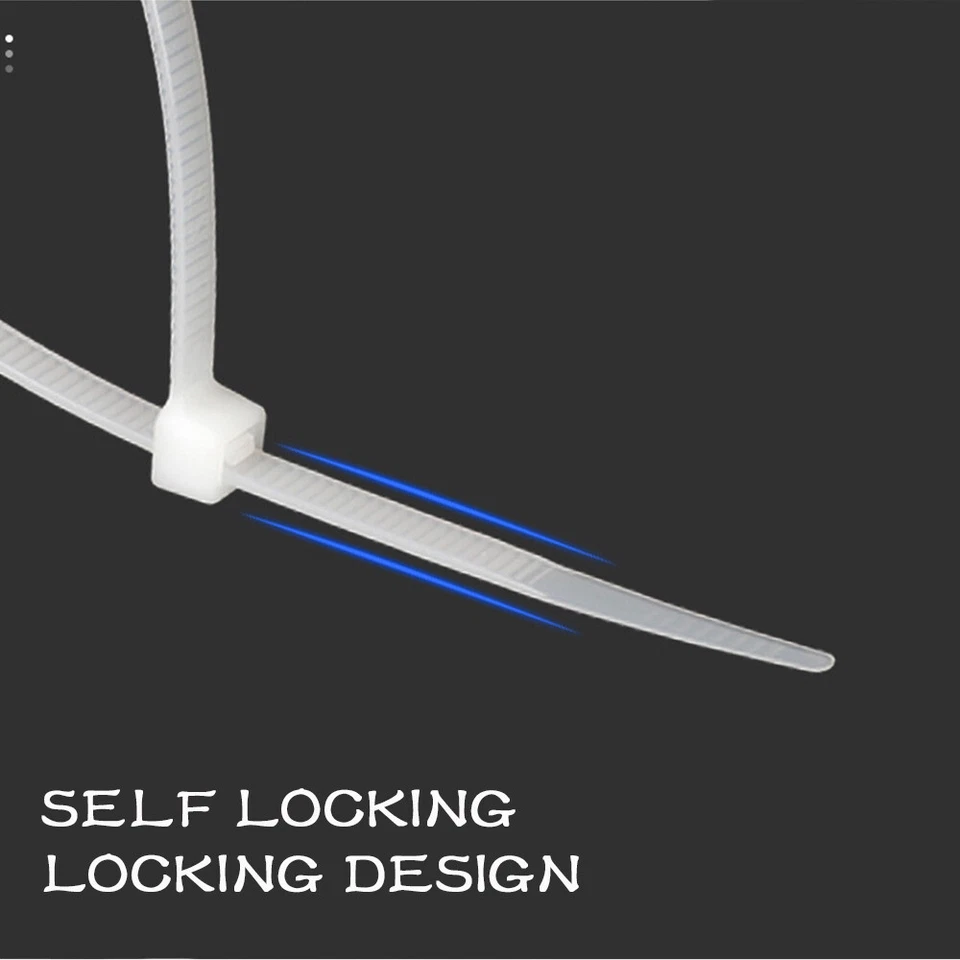 Cable Ties Zip Ties Nylon UV Stabilised 100-1000x Bulk Black Cable Tie AU STOCK - image 3 of 4