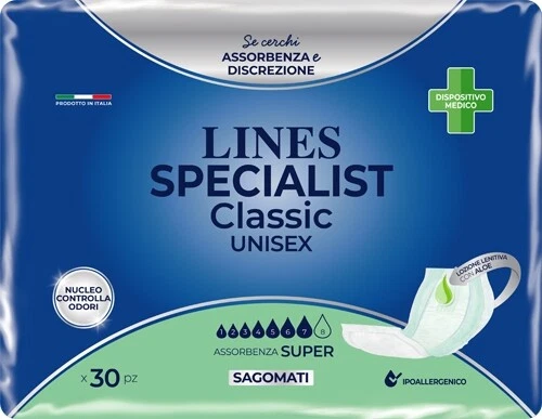 Fater Pannolone Lines Specialist Classic Sagomato Super 30 Pezzi