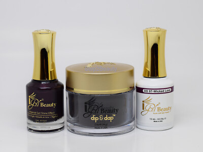 Igel Dip & Dap Matching Trio GEL + LACQUER + DIP POWDER - 97 WICKED LOVE