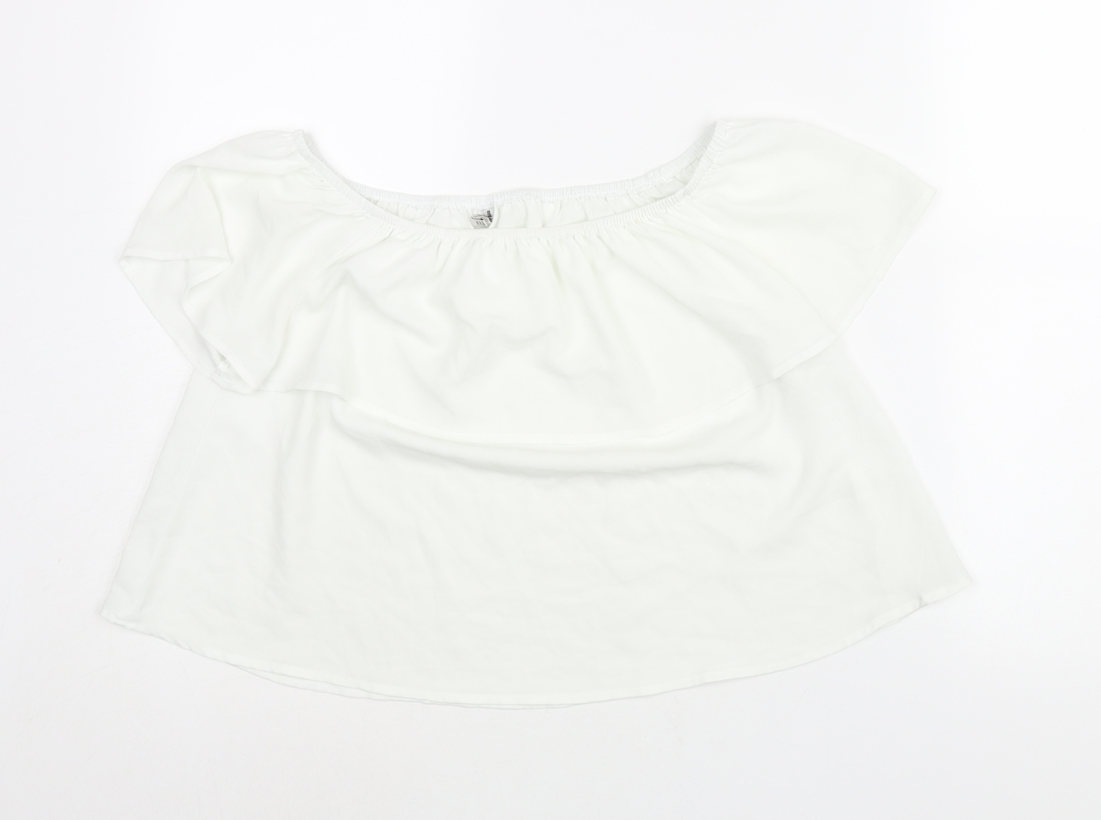 Stradivarius Womens White Polyester Basic Blouse … - image 1