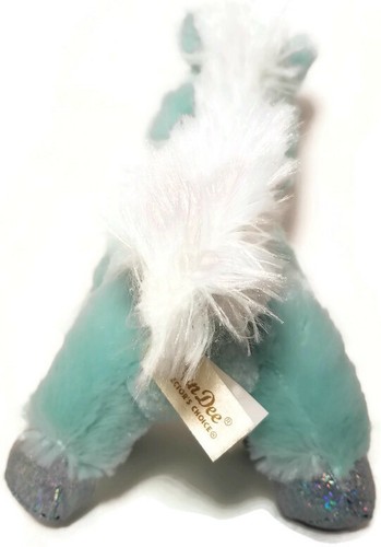 Dan Dee Collectors Choice Small MINT UNICORN Plush Stuffed Animal Toy Blue 7" - Picture 6 of 11