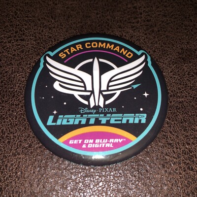 D23 2022 Expo Large Button Pin Buzz Lightyear Star Command