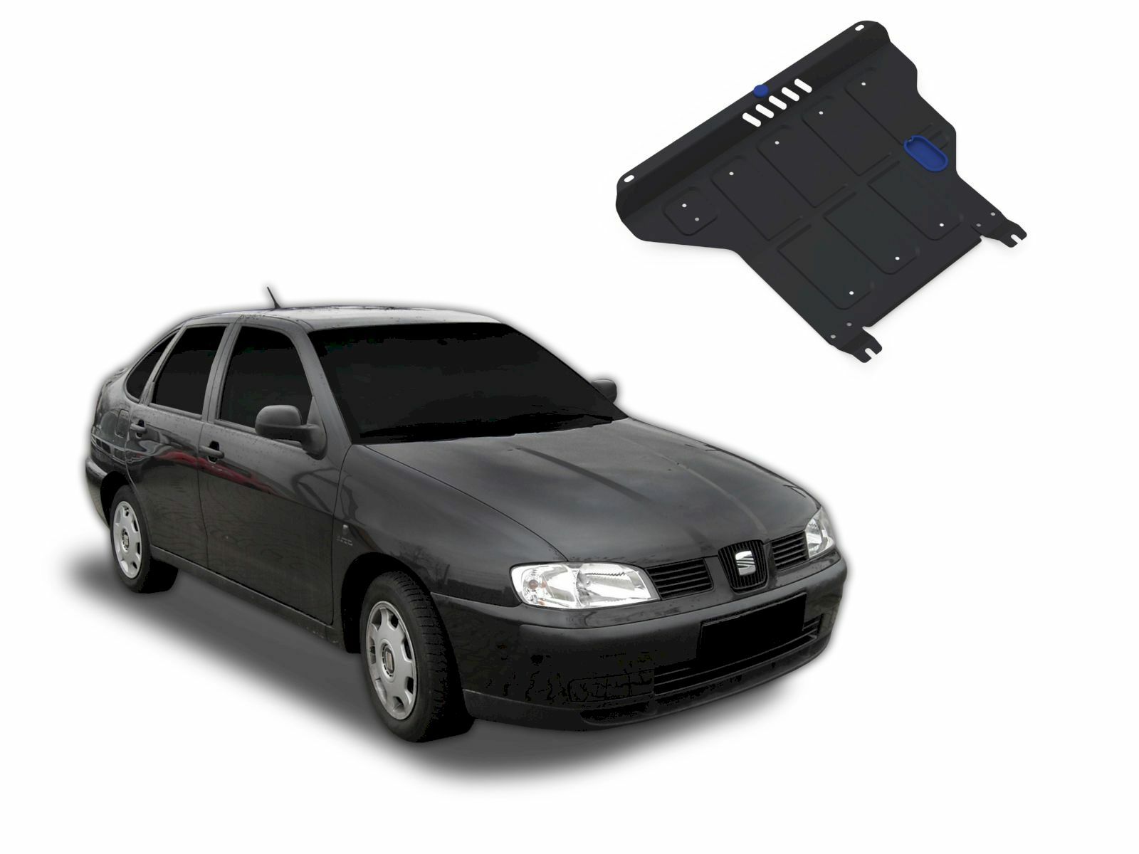 Protection sous moteur acier Seat Cordoba 1993 1994 1995 1996 1997 1998 1999 2000 fixation