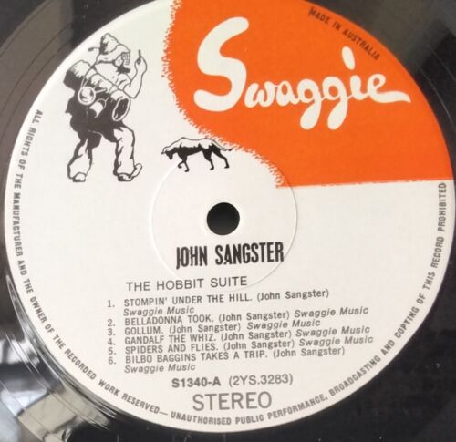 JOHN SANGSTER - THE HOBBIT SUITE 1973 SWAGGIE RECORDS S1340 AUS JAZZ LP - Picture 3 of 3