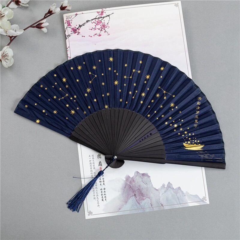 Small Folding Hand Fan for Women Japanese Vintage Bamboo Silk Fans for Part X5T8 eBay