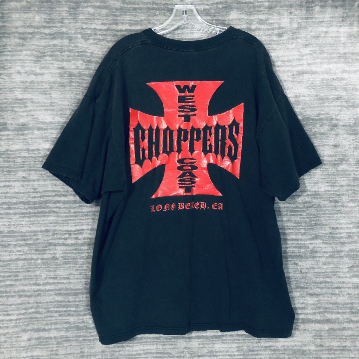 Vintage West Coast Choppers Shirt Men's 2XL XXL Black Red Vintage West Coast Choppers Shirt Men's 2XL XXL Black Red