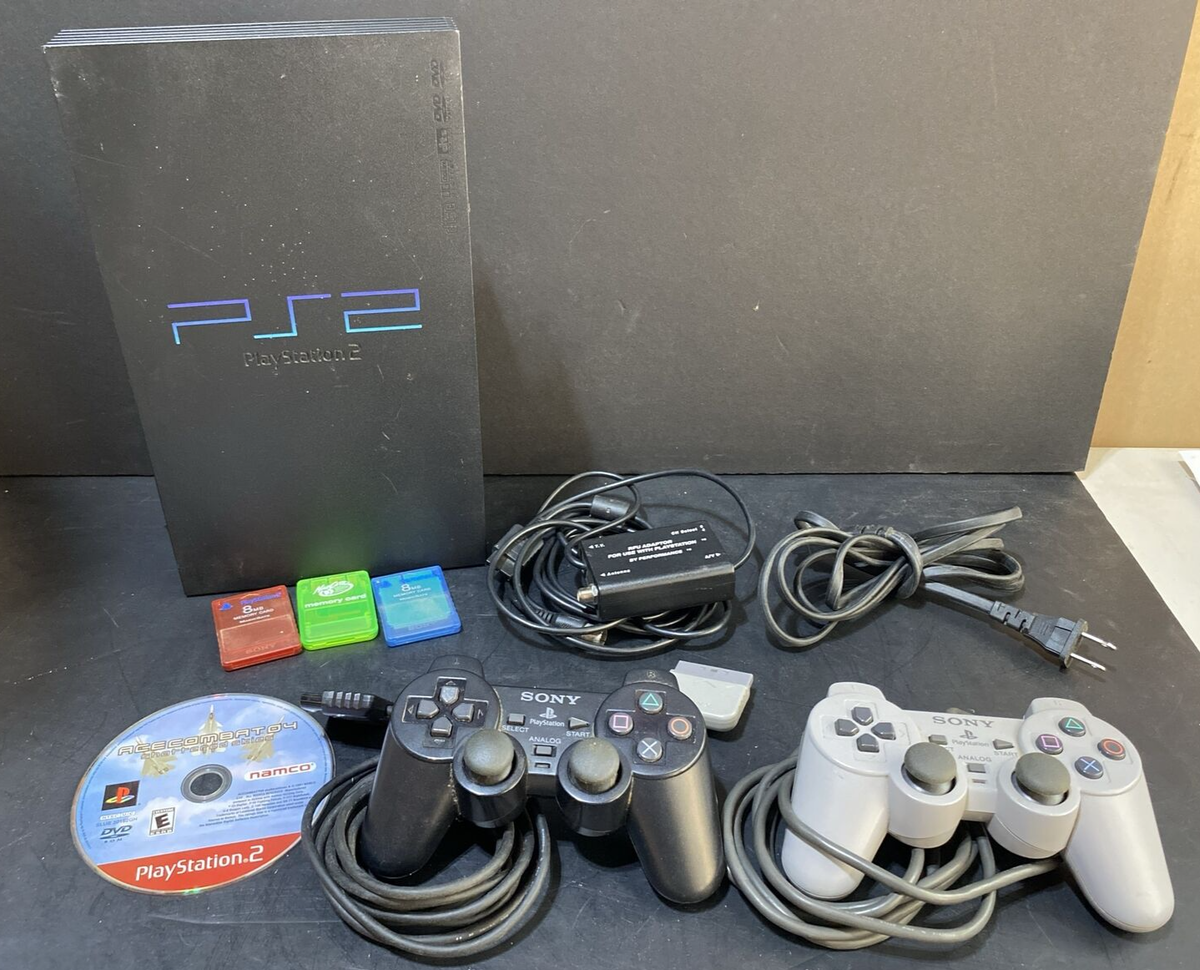 Sony PlayStation 2 PS2 Fat Console Bundle SCPH-50001 w/ 2 Sony PlayStation 2 PS2 Fat Console Bundle SCPH-50001 w/ 2