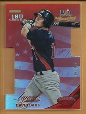 David Dahl RC 2013 USA Baseball Certified Die Cuts Mirror Red # 27 ser #'d /299