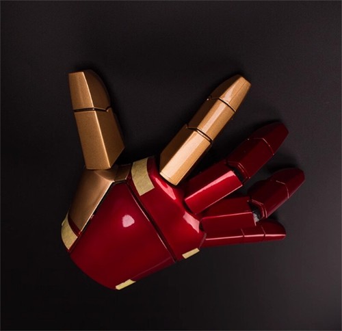 Avengers Iron Man COS MK42 1:1 Replica Hand Palm LED Light Gloves Halloween Prop - Picture 9 of 9