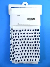 Hudson43 Napkin Set 4 Piece Blue Squares On White 20X20 Cotton New With Tags