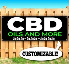 CBD OILS AND MORE CUSTOM PHONE  Advertising Vinyl Banner Flag Sign Many Sizes