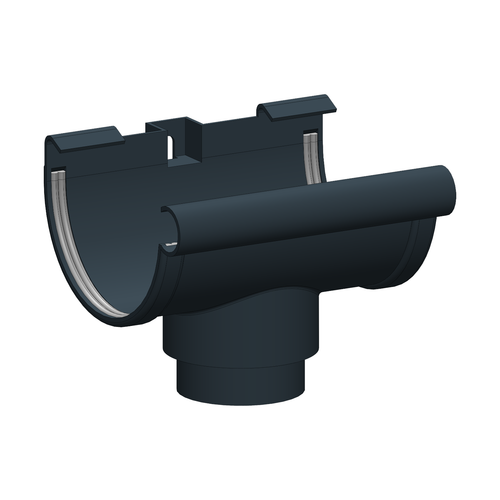 Dachrinne Regenrinne Typ300 Anthrazit | Fallrohr + Zubehör DN60 | Kunststoff PVC - Bild 6 von 31