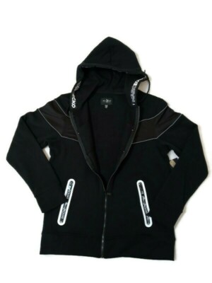 ★eessay★CANDY ZIP-UP JACKET - BLACK STRIPED★韓国送料込 Marc Ecko Cut & Sew Hoodie Full Zip Men's Black Jacket Size