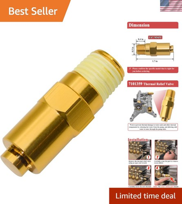 #ad Optimize Your Pressure Washer with 7101359 Thermal Relief Valve Fits 1 4 NPT $19.19