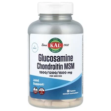 KAL Glucosamine Chondroitin MSM Sodium Free 90 Tablets Sodium-Free