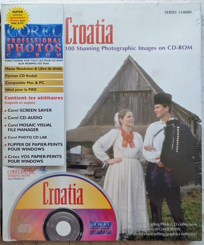 Photo CD Corel Croatia Croatie neuf compatible Mac PC images libres