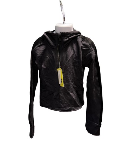 All In Motion Girls' Soft Stretch Black Hoodie XS 4/5
