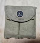 US Military Issue WW2 M1 Carbine Ammo Magazine Stock Belt Pouch Khaki Canvas