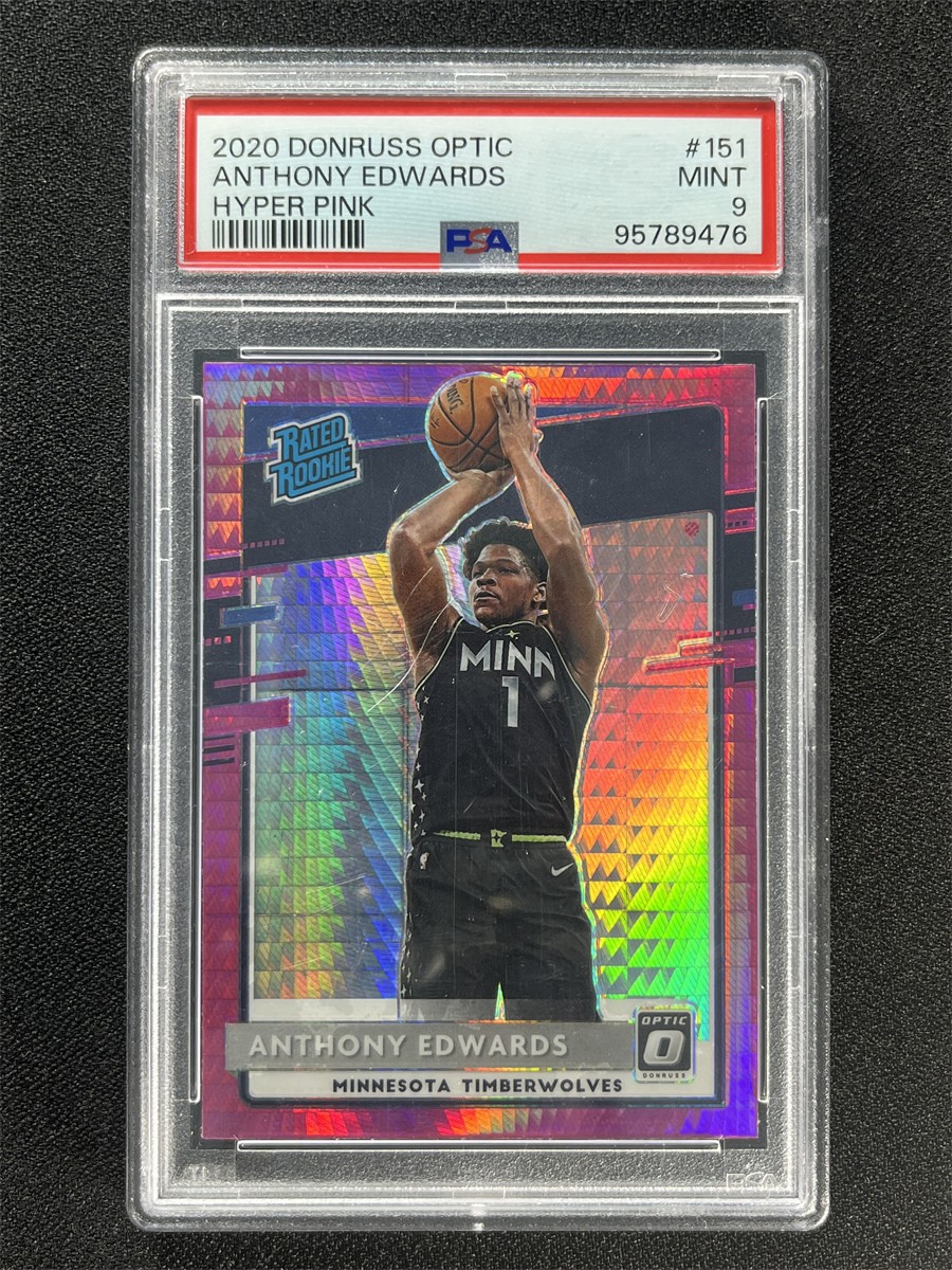 2020-21 Donruss Optic Anthony Edwards #151 Hyper Pink Rated Rookie RC PSA 9