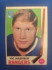 1969-70 O-Pee-Chee #38 VIC HADFIELD Rangers See pics for condition VG-EX