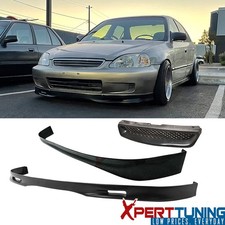 Fit 99-00 Civic Ek 3dr Spoon Front Rear Bumper Lip T-r Front Hood Grill Fit 99-00 Civic Ek 3dr Spoon Front Rear Bumper Lip T-r Front Hood Grill