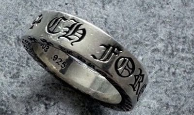 Chrome Hearts Style Forever Spacer Silver Ring Size 8.5 US 9.5