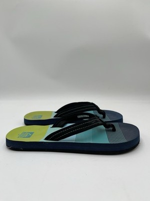 Reef Youth Boy's Ahi Slip On Comfort Flip Flop Sandals Aqua/Blue Size 6/7