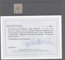 Deutsch-Ostafrika,1 I,PF III,Befund BPP