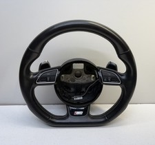 2014-2016 Oem Audi Sq5 Steering Wheel Leather Black Flat Bottom W Shifter