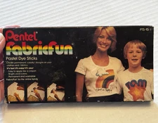 Vintage Pentel FabricFun Pastel Dye Sticks 15 Colors PTS-15 Made in Taiwan