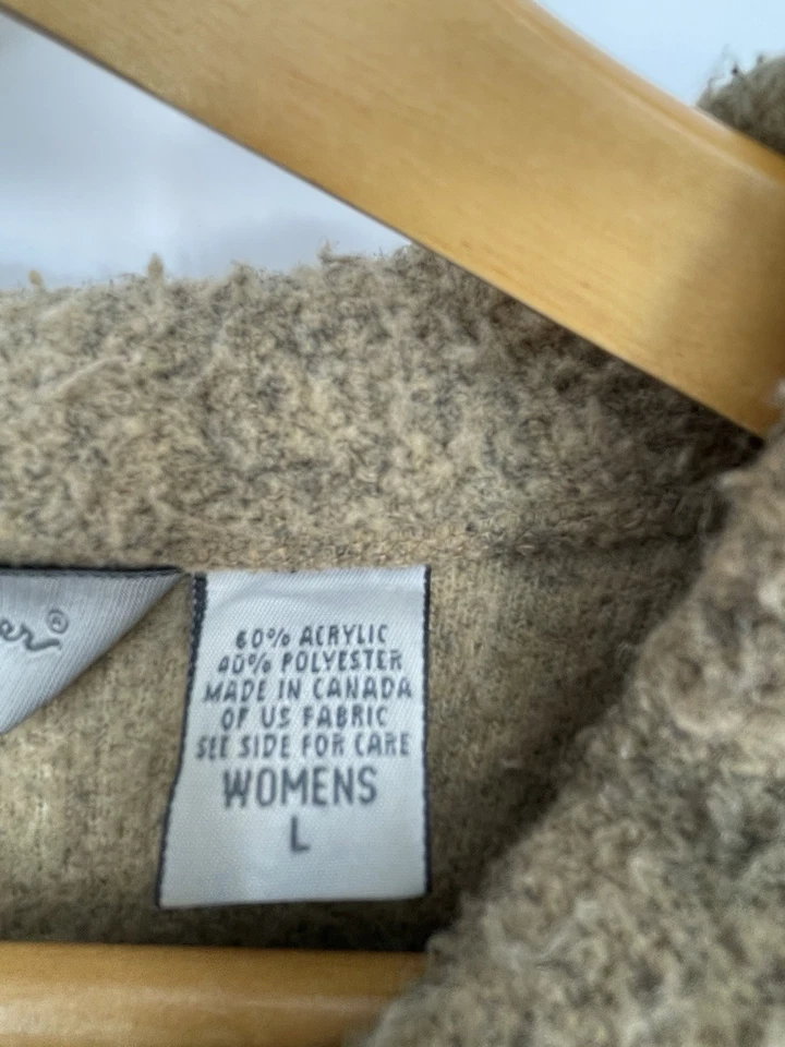 Chaqueta polar vintage Eddie Bauer talla grande años 90 marrón hecha en todas las estaciones en EE. UU. Foto 4 de 4