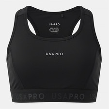 *Brand New* USA Pro Fitness Crop Top Black Size Large Girls Age 11-12 Years