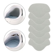 6Pcs Shoe Heel Repair Patch Self-Adhesive Curved Sneaker Inside Patch Light Grey