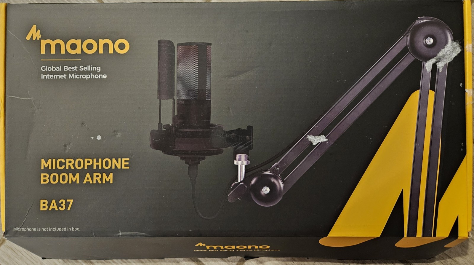 MAONO Microphone Boom Arm: Heavy Duty Adjustable Metal Suspension mic stand BA37