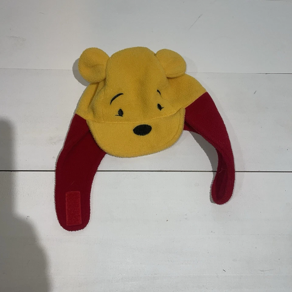 Vintage Y2K 90s Disney Winnie The Pooh Kids Size 2-4 Toddler Fleece Winter Hat - Image 2 of 4
