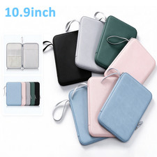 10.9 inch Laptop Sleeve Bag PU Leather Waterproof Padded Shockproof Multi Pocket