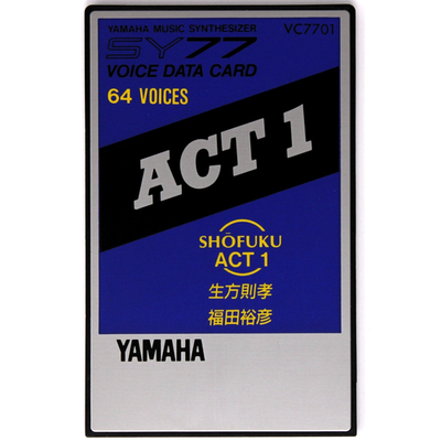 Yamaha SY77 TG77 Shofuku Act 1 PCM Data Rom Card For Yamaha SY77