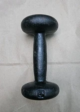 Vintage Milled 5 Lb Bun Head Dumbbell Hand Weight round head bun Single
