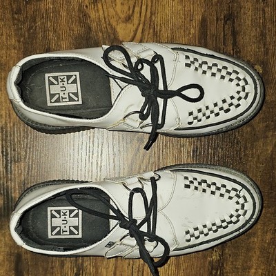 TUK White Leather Viva Mondo Creeper men 7 women 9