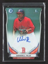 2014 Bowman Wendell Rijo Chrome Black Refractor Auto /99 TV2633