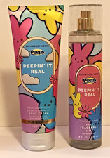 PEEPIN IT REAL FRAGRANCE MIST SPRAY  BODY CREAM  GIFT WRAP BATH BODY WORKS