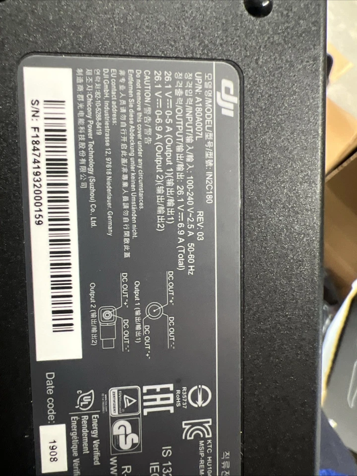 DJI Inspire 2/Ronin 2 /Matrice 200 Series Battery & RC Charger IN2C180 FasT SHIP - Image 2 of 4