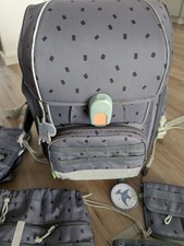 LÄSSIG 7-teiliges Schulranzen Set  Boxy Unique Speckles anthracite