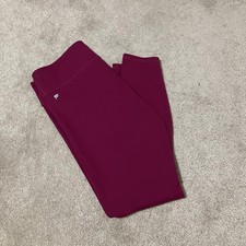Fabletics Women's Burgundy Athleisure Yoga Athletic Stretch Leggings Size Large