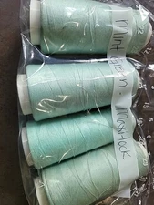 Maxi-Lock Overlock Thread Cones • Color: Mint Green. Lot Of 4.